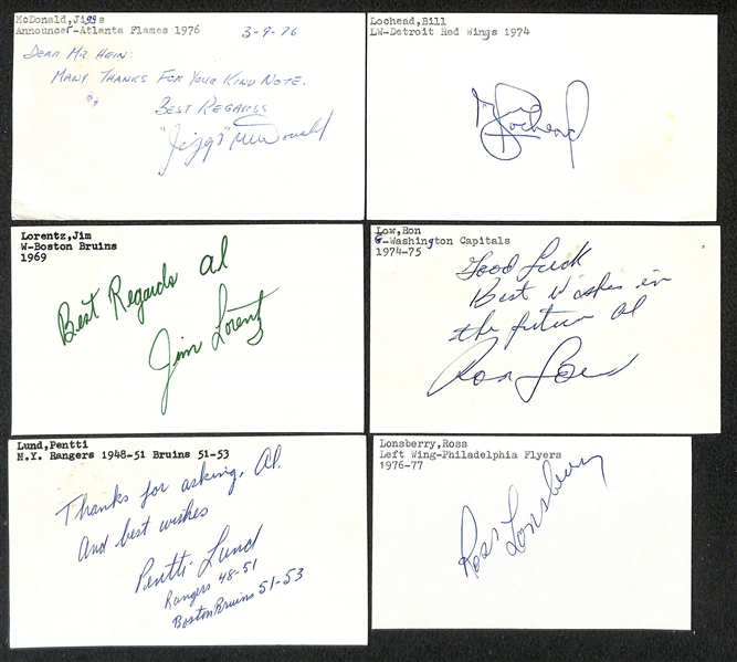 Lot of (400+) Signed Hockey Index Cards inc.Chris Osgood, Claude Lemieux, Michel Goulet, Rob Niedermayer, Ed VanImpe, + (Beckett BAS Reviewed)