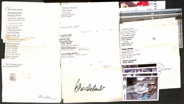 Lot of (75+) Signed Auto Racing Index Cards + Post Cards + Cards inc. Richard Petty, Emerson Fittipaldi, AL Unser Jr, Johnny Rutherford, + (Beckett BAS Reviewed)