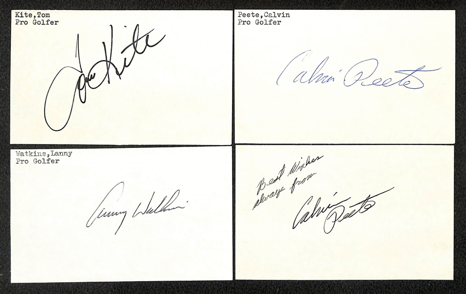 Lot of (150+) Signed Golf Index Cards inc. Lee Trevino, Ray Floyd, (2) George Archer, + (Beckett BAS Reviewed)