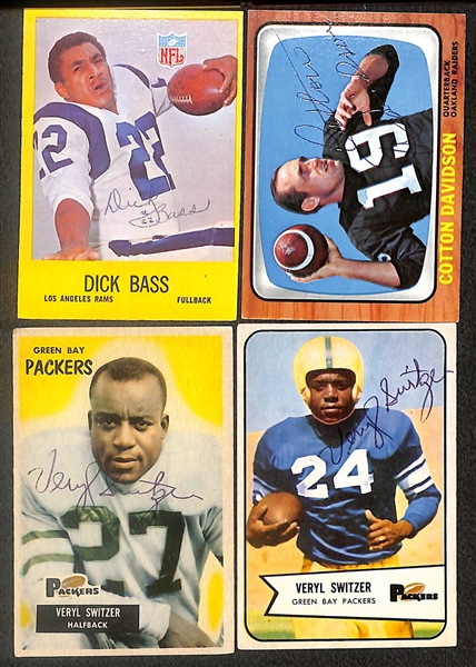 Lot of (23) Signed Vintage Football Cards inc. (2) Pete Retzlaff, (2) Ed Brown, Mike Stratton,  Bill Howton, Les Rishter, (2) Ed Modzelewski, + (Beckett BAS Reviewed)