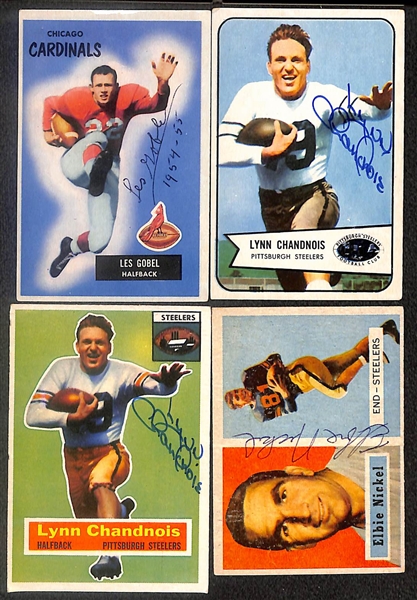 Lot of (23) Signed Vintage Football Cards inc. (2) Pete Retzlaff, (2) Ed Brown, Mike Stratton,  Bill Howton, Les Rishter, (2) Ed Modzelewski, + (Beckett BAS Reviewed)