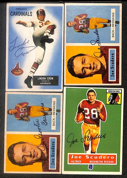 Lot of (23) Signed Vintage Football Cards inc. (2) Pete Retzlaff, (2) Ed Brown, Mike Stratton,  Bill Howton, Les Rishter, (2) Ed Modzelewski, + (Beckett BAS Reviewed)