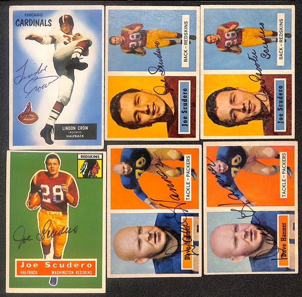 Lot of (23) Signed Vintage Football Cards inc. (2) Pete Retzlaff, (2) Ed Brown, Mike Stratton,  Bill Howton, Les Rishter, (2) Ed Modzelewski, + (Beckett BAS Reviewed)