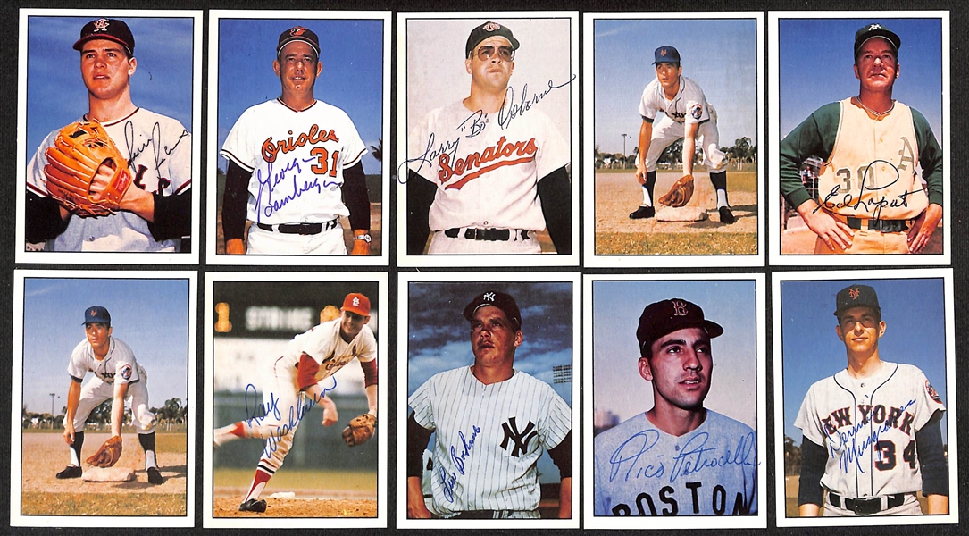 Lot of (42) Signed 1978 TCMA The 1960's Cards inc. Duke Snider, Ted Kluszewski, Red Schoendienst, + (Beckett BAS Reviewed)