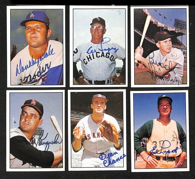 Lot of (44) Signed TCMA The 1960's Cards inc. Don Drysdale, Al Lopez, Brooks Robinson, Ted Kluszewski, Dean Chance, + (Beckett BAS Reviewed)