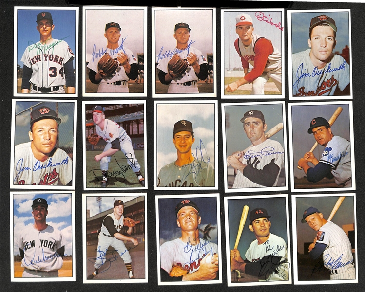 Lot of (44) Signed TCMA The 1960's Cards inc. Don Drysdale, Al Lopez, Brooks Robinson, Ted Kluszewski, Dean Chance, + (Beckett BAS Reviewed)