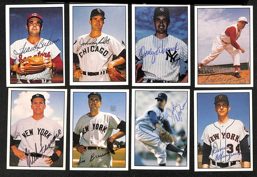 Lot of (44) Signed TCMA The 1960's Cards inc. Don Drysdale, Al Lopez, Brooks Robinson, Ted Kluszewski, Dean Chance, + (Beckett BAS Reviewed)