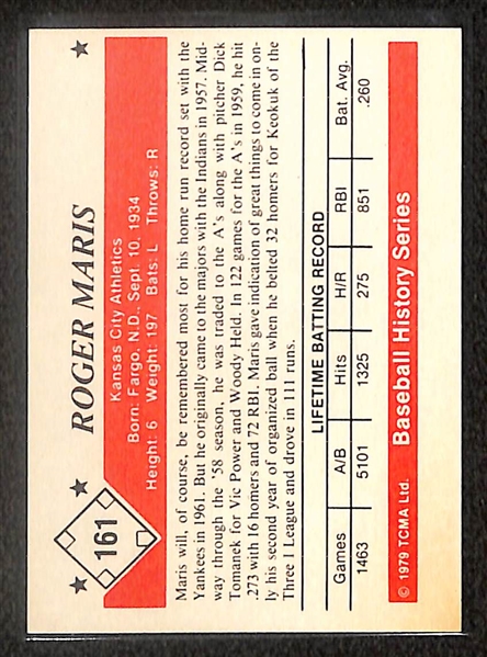 Roger Maris Signed 1979 TCMA 1950s Decade Card - (Beckett BAS Reviewed)