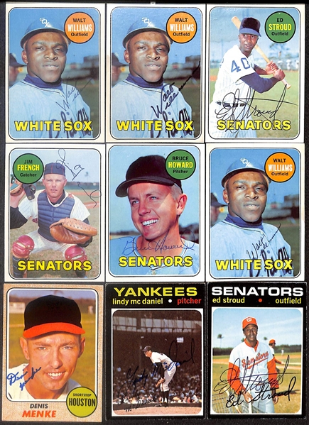 Lot of (51) Signed 1970s Cards inc. Red Schoendienst, (3) Matty Alou, Jim Lonborg, Tom House, Jim Kaat, + (Beckett BAS Reviewed)