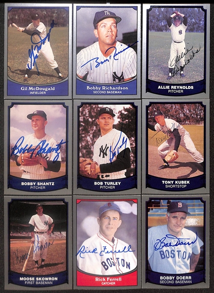 Lot of (35) Signed 1988 Pacific Cards inc. Duke Snider, Phil Rizzuto, Charlie Keller, Joe Sewell, Spud Chandler, + (Beckett BAS Reviewed)