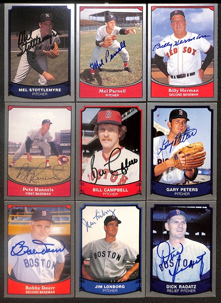 Lot of (35) Signed 1988 Pacific Cards inc. Duke Snider, Phil Rizzuto, Charlie Keller, Joe Sewell, Spud Chandler, + (Beckett BAS Reviewed)