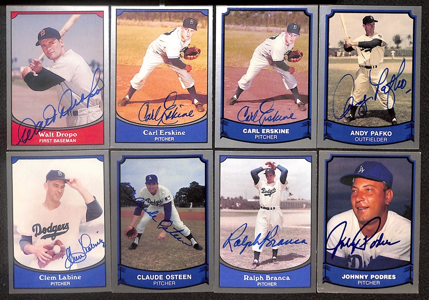 Lot of (35) Signed 1988 Pacific Cards inc. Duke Snider, Phil Rizzuto, Charlie Keller, Joe Sewell, Spud Chandler, + (Beckett BAS Reviewed)