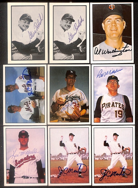 Lot of (40) Signed Old Timer Reprint Cards inc. (2) Warren Spahn, Andy Pafko, Carl Erskine, Gerry Staley, + (Beckett BAS Reviewed)