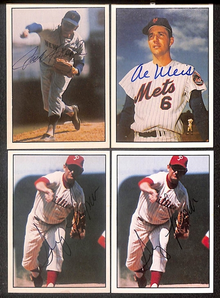 Lot of (40) Signed Old Timer Reprint Cards inc. (2) Warren Spahn, Andy Pafko, Carl Erskine, Gerry Staley, + (Beckett BAS Reviewed)