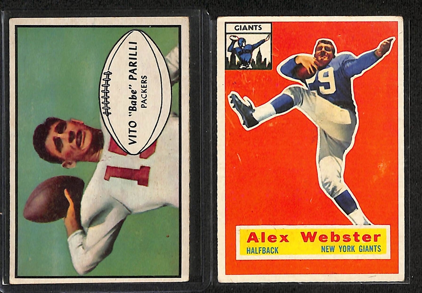  Lot of (50+) 1953-1956 Topps Football Cards w. 1953 Topps Elroy Hirsch & 1956 Topps YA Tittle