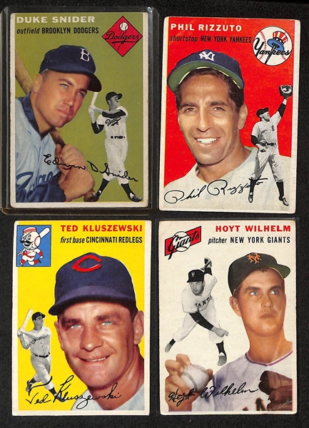  Lot of (100+) 1954-1963 Topps Baseball Cards w. 1954 Topps Duke Snider