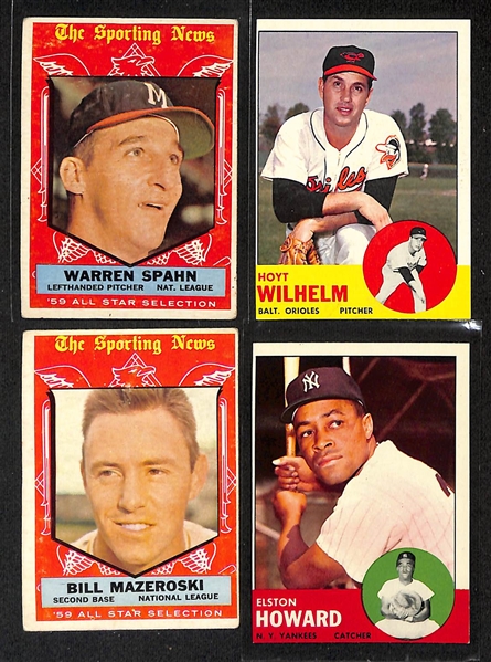  Lot of (100+) 1954-1963 Topps Baseball Cards w. 1954 Topps Duke Snider