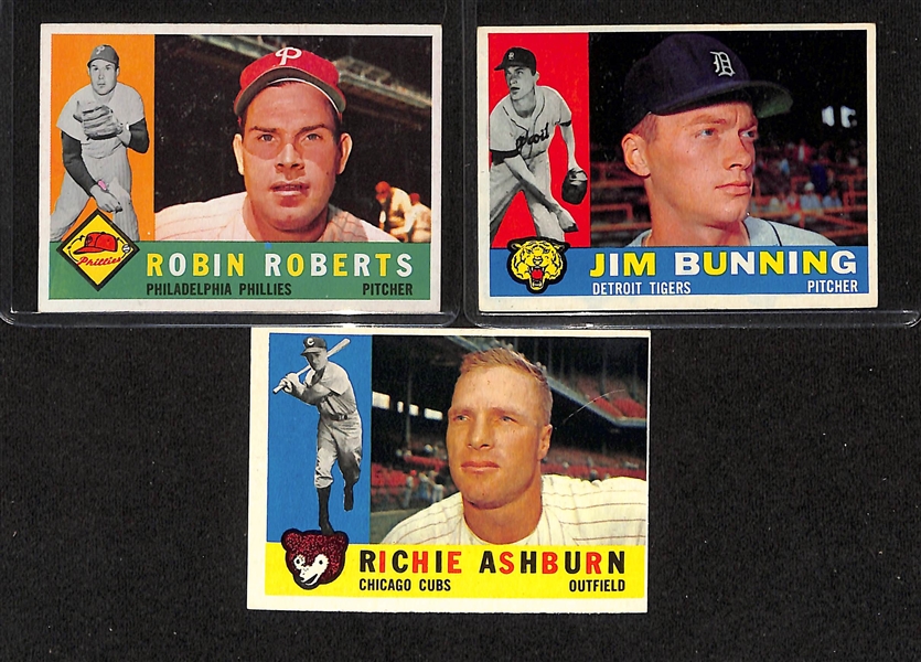 Lot of Approx (200) 1960 Topps Baseball Cards w. Jim Kaat Rookie Card