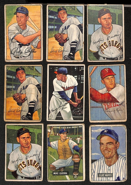  Lot of (75) 1952-1955 Bowman Baseball Cards - Mostly Commons