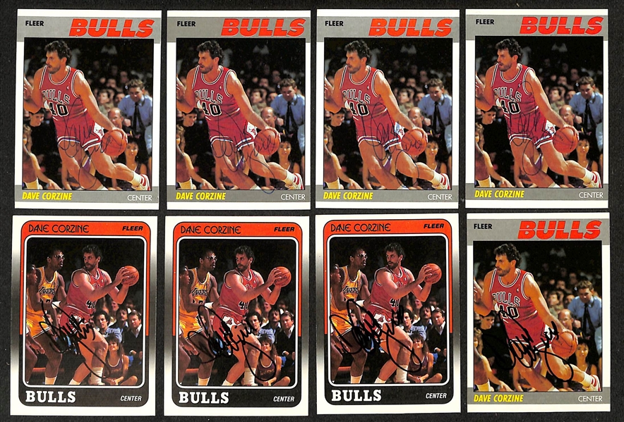 Lot of (39) Signed Jordan Era Bulls Cards- (7) Steve Kerr, Bill Wennington, (10) Dave Corzine, (10) John Paxson, Cliff Levingston, (3) Dennis Hopson, (4) Bill Cartwright, (3) Craig Hodges (Beckett...