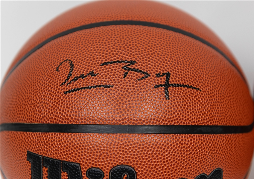 Lot of (2) Autographed/Signed Full Size Authentic Basketballs inc. Michael Cooper & Mugsey Bogues w. JSA COA!