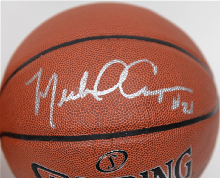 Lot of (2) Autographed/Signed Full Size Authentic Basketballs inc. Michael Cooper & Mugsey Bogues w. JSA COA!