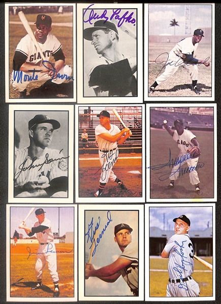 Lot of (35) Signed 1979 + 1983 TCMA The 1950s Cards inc. Monte Irvin, Andy Pafko, Joe Black, John Sain, + (Beckett BAS Reviewed)