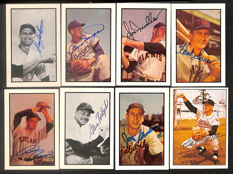 Lot of (35) Signed 1979 + 1983 TCMA The 1950s Cards inc. Monte Irvin, Andy Pafko, Joe Black, John Sain, + (Beckett BAS Reviewed)