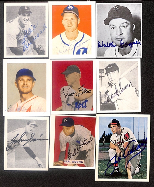 Lot of (43) Signed Old Timer Reprint Cards inc. Warren Spahn, Del Ennis, Joe Black, Enos Slaughter, + (Beckett BAS Reviewed)