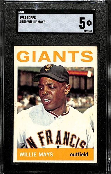 1964 Topps Willie Mays Graded SGC 5