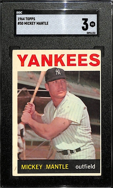 1964 Topps Mickey Mantle Graded SGC 3