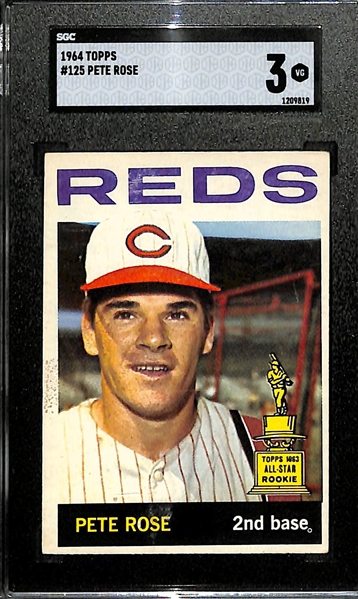 1964 Topps Pete Rose All Star Rookie Cup Graded SGC 3