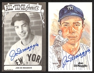 Lot of (2) Joe DiMaggio Signed Postcards  - (Beckett BAS Reviewed)