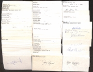 Lot of (200+) Signed Mostly Baseball Index Cards inc. Leo Durocher, AB Chandler, Jim McMann, Al Weis, + (Beckett BAS Reviewed)