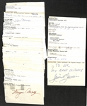 Lot of (200+) Signed Mostly Baseball Index Cards inc. Joe Morgan, Willie McCovey, Babe Herman, Minnie Minoso, + (Beckett BAS Reviewed)