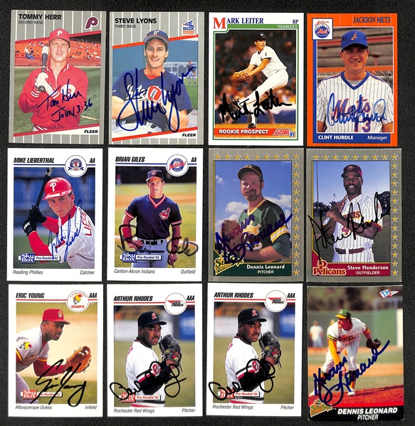 Lot of (700+) Signed Baseball Cards Mostly Minor League Rookie and Prospect Cards inc. Rick Wise, Carlos Delgado, Andy Pafko, + (Beckett BAS Reviewed)