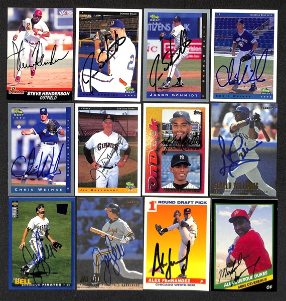 Lot of (700+) Signed Baseball Cards Mostly Minor League Rookie and Prospect Cards inc. Rick Wise, Carlos Delgado, Andy Pafko, + (Beckett BAS Reviewed)