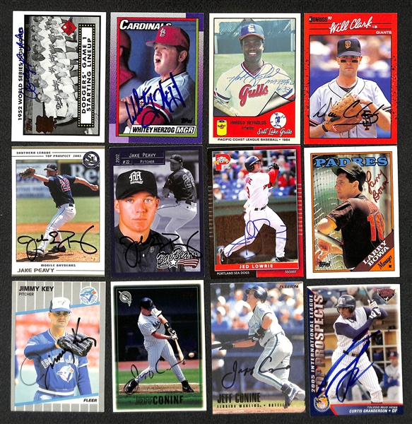 Lot of (700+) Signed Baseball Cards Mostly Minor League Rookie and Prospect Cards inc. Rick Wise, Carlos Delgado, Andy Pafko, + (Beckett BAS Reviewed)