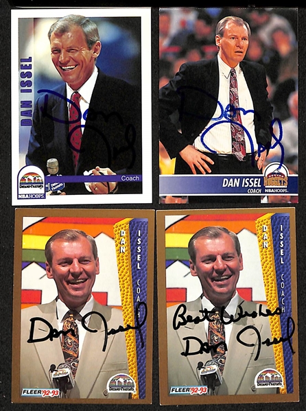 Lot of (70+) Signed Basketball Coach Cards inc. (5) Dan Issel, + (Beckett BAS Reviewed)