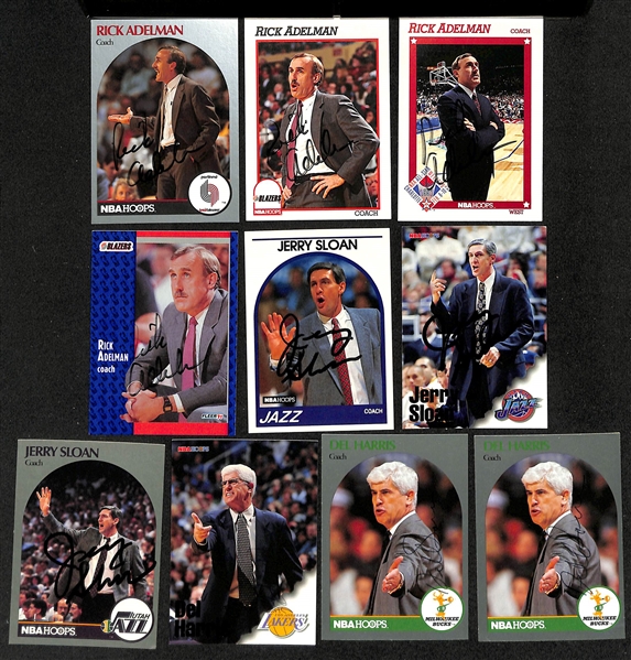 Lot of (70+) Signed Basketball Coach Cards inc. (5) Dan Issel, + (Beckett BAS Reviewed)