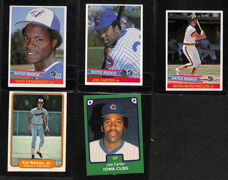 1982 Topps Traded Complete Set w/ Cal Ripken Jr Rookie Card + (10) Baseball Rookie Cards- 1984 Donruss Darryl Strawberry, 1984 Donruss Don Mattingly, +