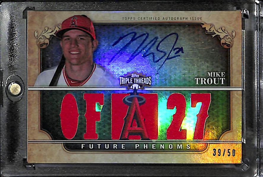 2013 Topps Triple Threads Mike Trout Patch Autograph Future Phenoms (#/50)