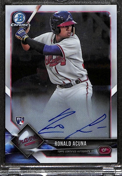 2018 Bowman Chrome Ronald Acuna Jr Rookie Autograph