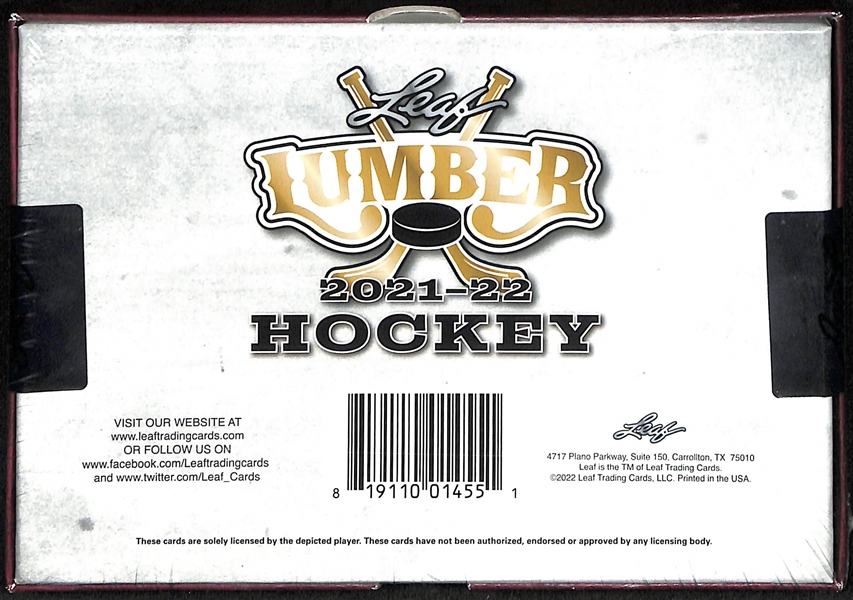 2021-22 Leaf Lumber Hockey Sealed Hobby Box inc. 4 Premium Cards per Box