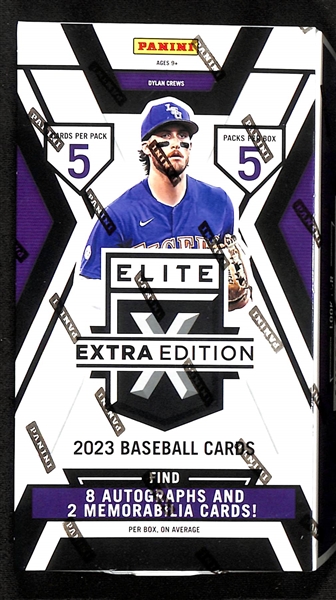 2023 Panini Elite Extra Addition Sealed Hobby Box inc. 8 Autographs & 2 Memorabilia Cards