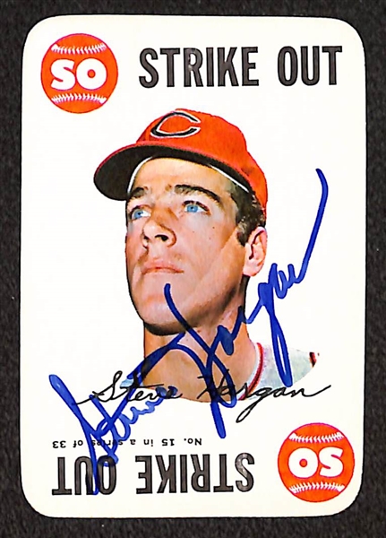 (27) 1968 Topps Game Cards w. Mantle, Mays , Clemente, & (3) Autographed Cards (Longborg, Peters, Hargan) - Beckett BAS Reviewed