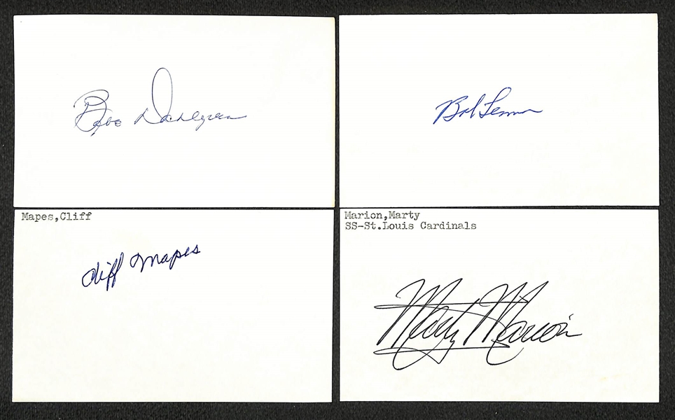 Lot of (400+) Signed Mostly Baseball Index Cards inc. AB Chandler, George Kell, Joe Niekro, + (Beckett BAS Reviewed)