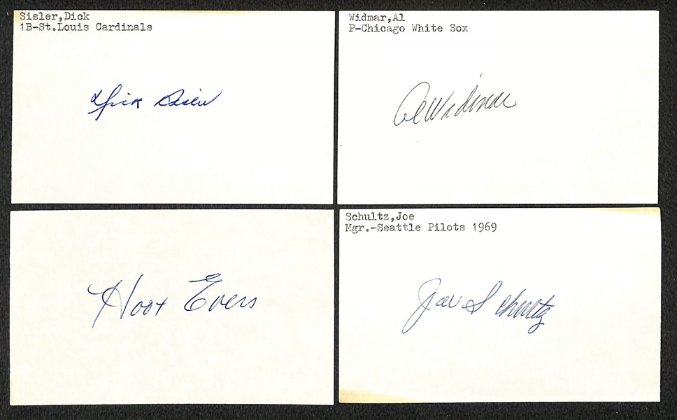 Lot of (400+) Signed Mostly Baseball Index Cards inc. AB Chandler, George Kell, Joe Niekro, + (Beckett BAS Reviewed)