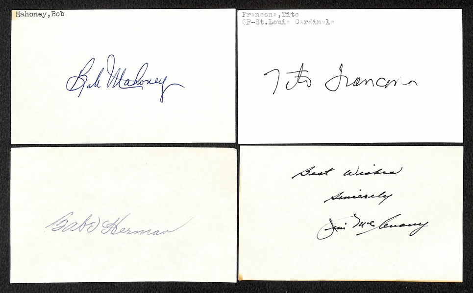 Lot of (400+) Signed Mostly Baseball Index Cards inc. AB Chandler, George Kell, Joe Niekro, + (Beckett BAS Reviewed)