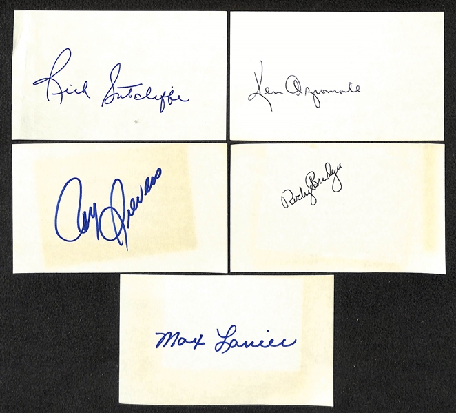 Lot of (400+) Signed Mostly Baseball Index Cards inc. AB Chandler, George Kell, Joe Niekro, + (Beckett BAS Reviewed)